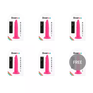 Vibrators Diversia Flexible Vibrating Dildo 23 cm — rozā