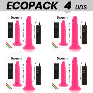 Вибратор-ди́лдо Diversia Flexible Vibrating Dildo 23 см — розовый