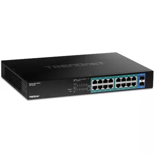 Network Switch Trendnet TPE-TG182 Gigabit Ethernet 18 Ports PoE 1U Black