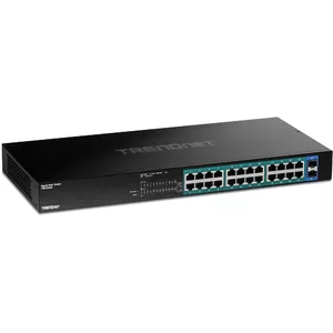 Unmanaged Switch Trendnet TPE-TG262 L2 Gigabit Ethernet 24 Ports PoE 1U Black