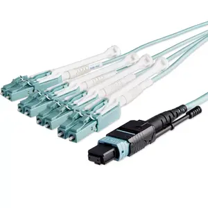 StarTech.com 10m MTP(F)/PC to 4x LC/PC Duplex OM3 Multimode Fiber Optic Cable