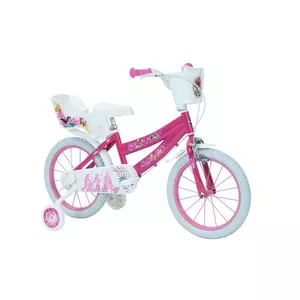 Children's bicycle Huffy Princess 16" model 21851W — 16-inch inflatable wheels, front and rear caliper brakes, adjustable seat