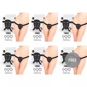 Strap-on Adjustable Harness with Removable Rings, cock miller D-231458, 5+1 Free Configuration