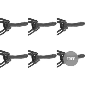 Strap-on harness and articulating silicone dildo 24 cm, Cock Miller — black