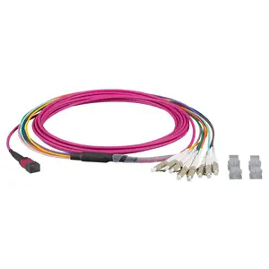 Fibre optic cable EFB Elektronik MTPF08LCOM4-10 — 10 m, OM4, MTP to 8×LC, violet