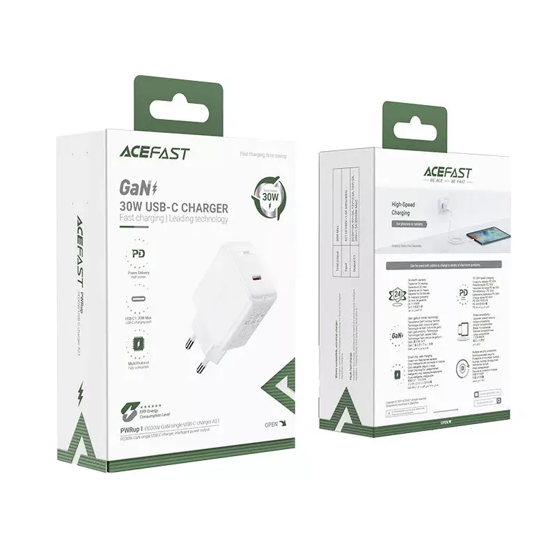 Acefast A21 30W GaN USB-C PD QC 3.0 lādētājs Photo 12