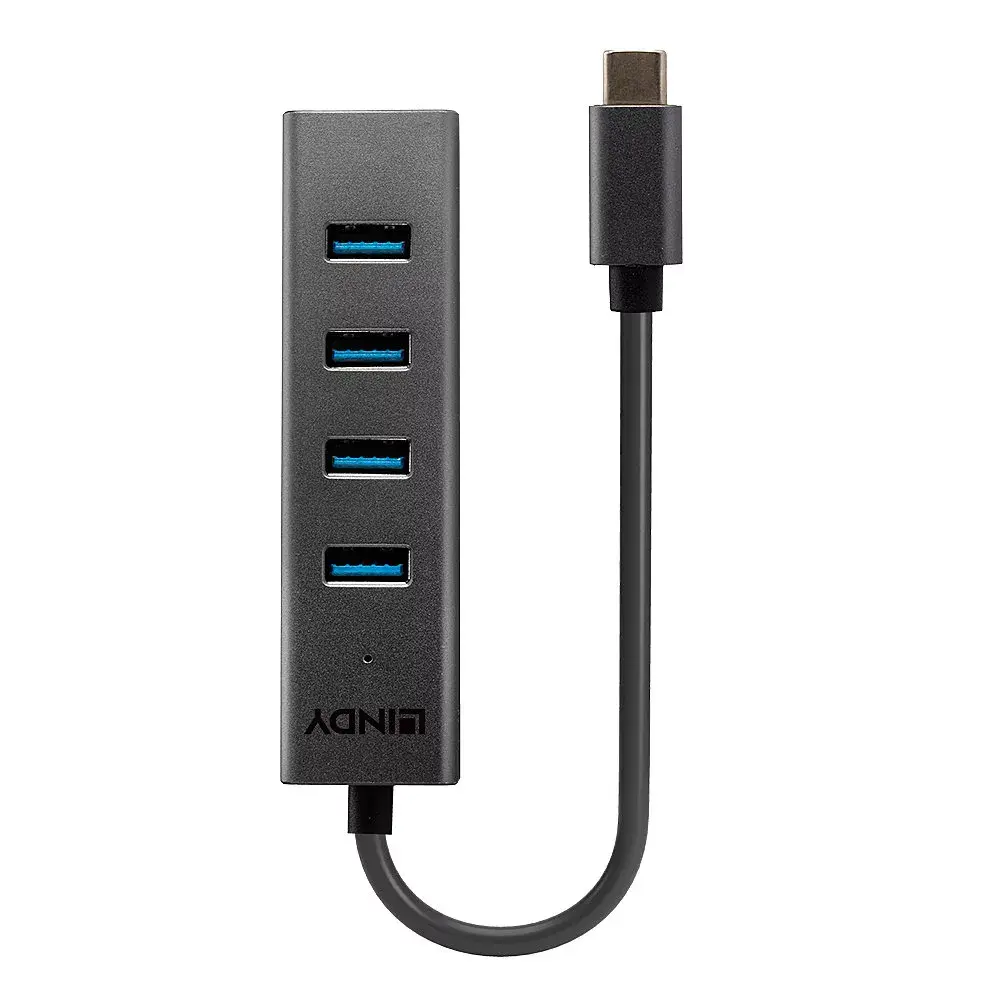 USB Hubs Lindy 4 Port USB 3.2 Type C Hub Photo 2