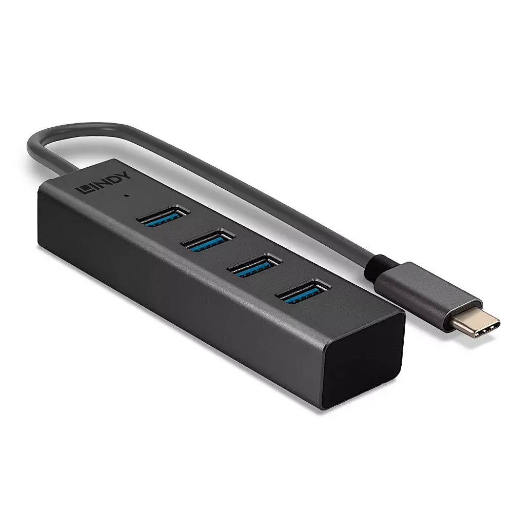 USB Hubs Lindy 4 Port USB 3.2 Type C Hub Photo 3