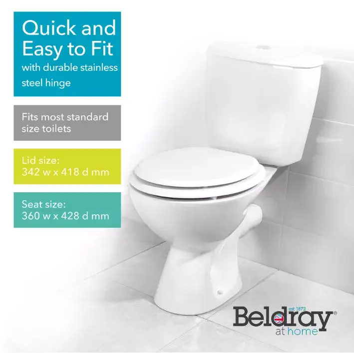 Деревянное сиденье для унитаза Beldray LA032355EU7 Photo 2