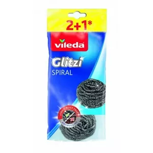 VILEDA steel scourer Glitzi Spiral INOX 2+1
