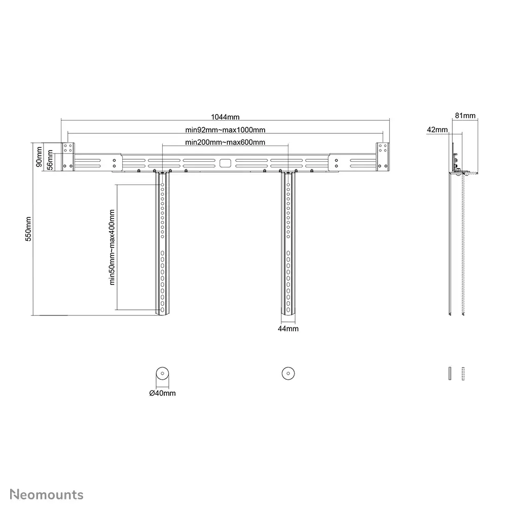 Крепление для видеобара/саундбара/колонки Neomounts AWL29-750BL1 Photo 20