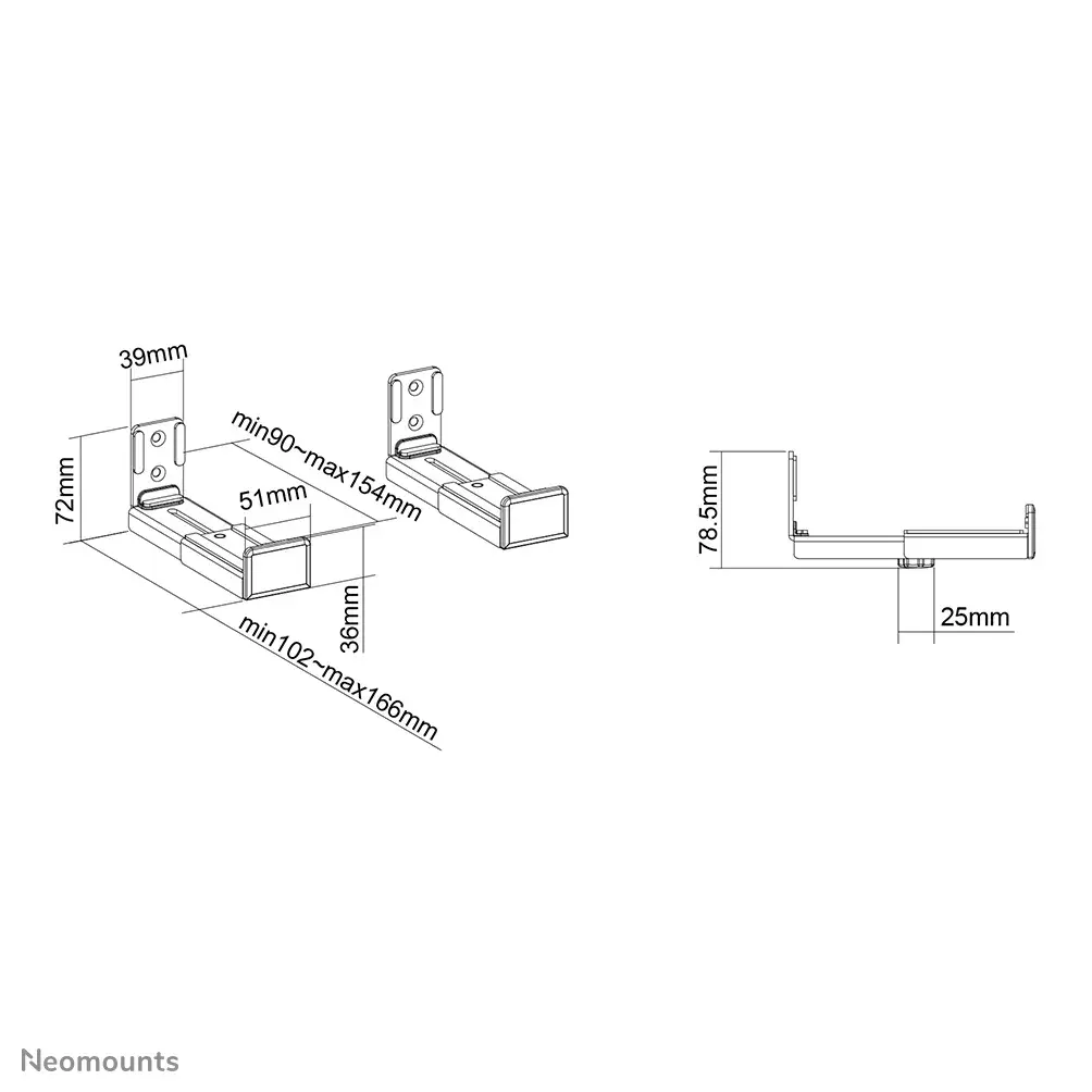 Крепление для видеобара/саундбара/колонки Neomounts AWL29-550BL1 Photo 16
