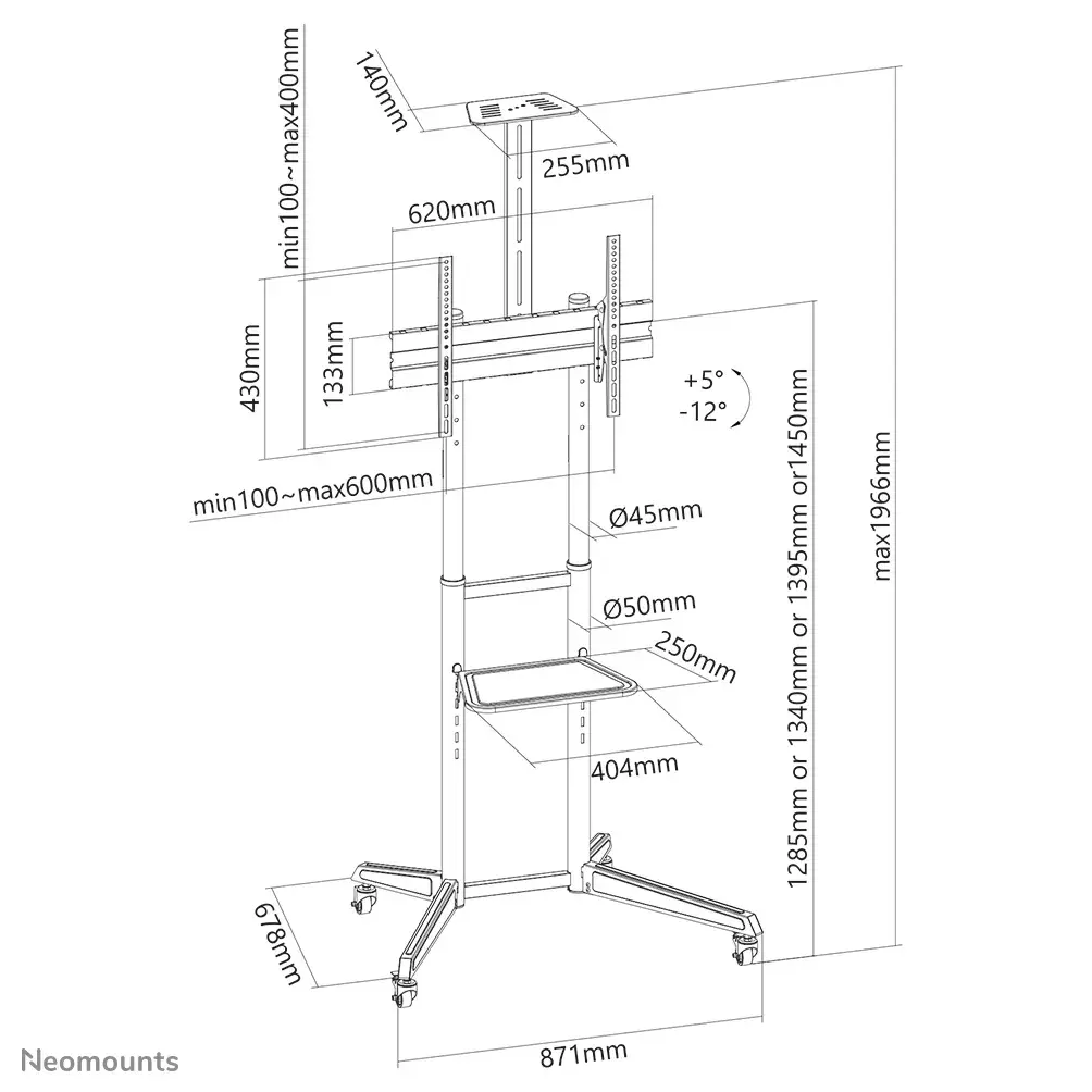 Напольная подставка Neomounts FL50-550BL1 Photo 20