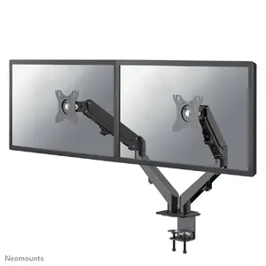 Двойной кронштейн для мониторов Neomounts DS70-700BL2 для экранов 17-27 дюймов с газлифтом, настольным зажимом и VESA 75x75 до 100x100 черный