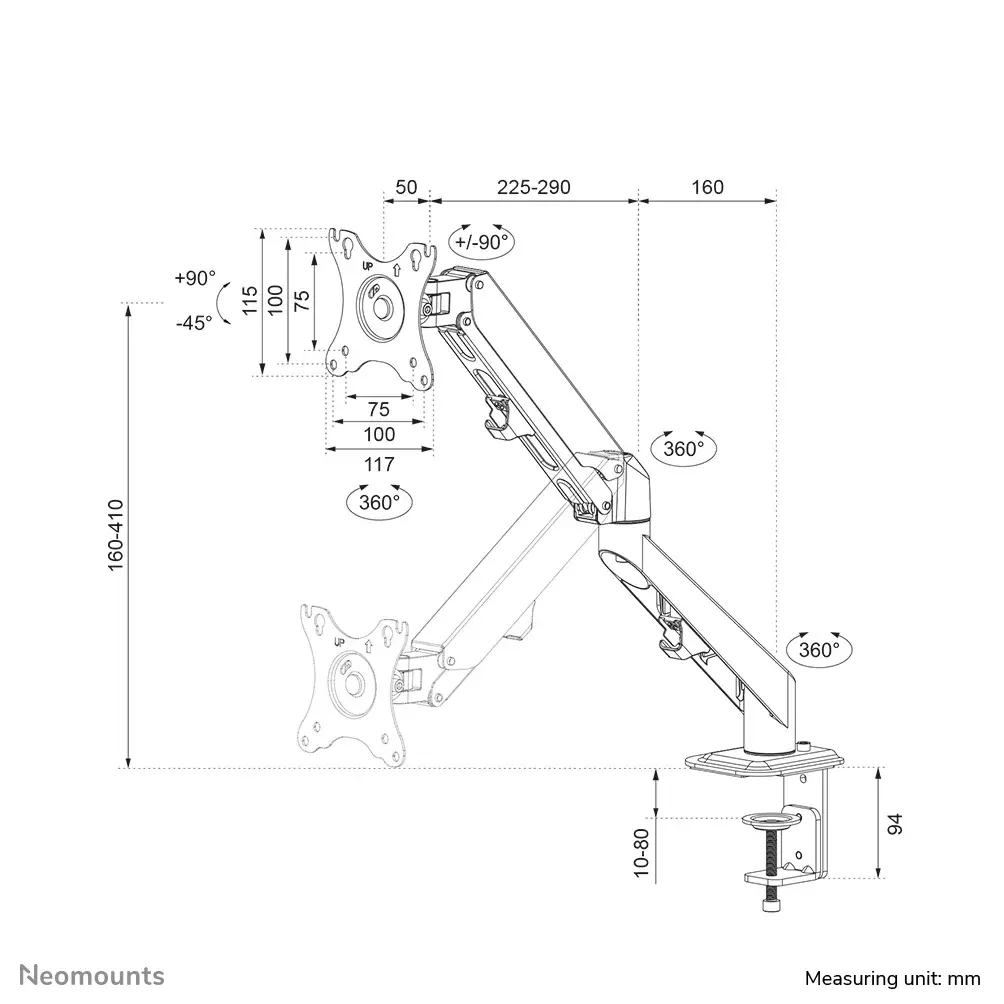 Настольный мониторный кронштейн DS70-700BL1 Photo 18