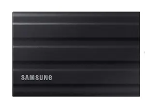 Samsung T7 Shield MU-PE1T0S Portable Solid State Drive 1 TB USB Type-C 3.2 Gen 2 Black NVMe 1050 MB/s Read 1000 MB/s Write Password Protection Rubber Housing