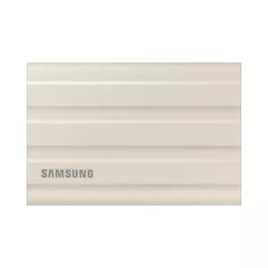 External SSD Samsung MU-PE2T0K 2 TB NVMe Portable USB Type-C 3.2 Gen 2, read 1050 MB/s, write 1000 MB/s, beige rubber housing