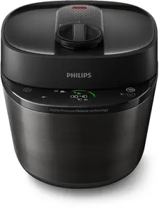 Philips HD2151/40 electric pressure cooker 1000 W with 5 L bowl capacity, digital timer, LCD display, and 34 auto cooking programs