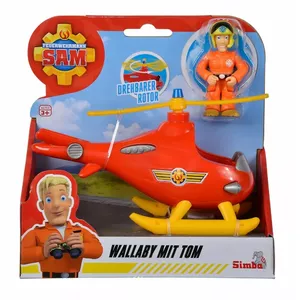Механическая игрушка SIMBA Вертолёт-спасатель Wallaby с подсветкой и звуком