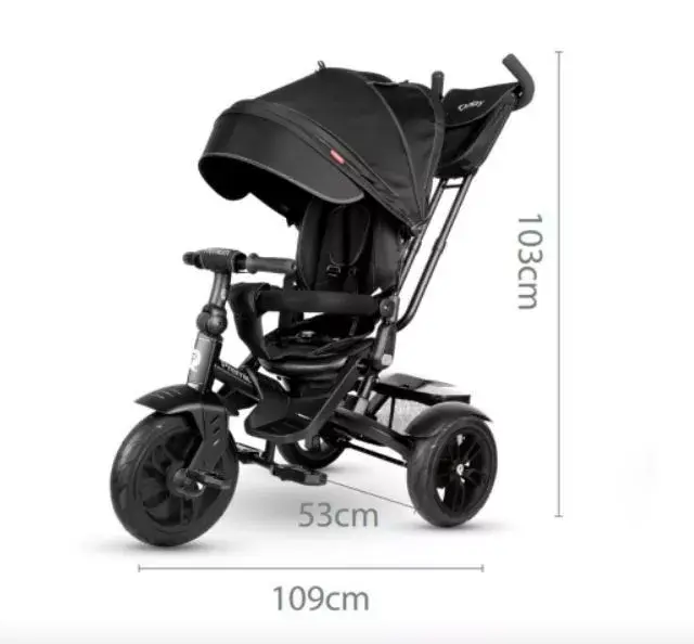 Qplay Rowerek Trójkołowy Premium Black трёхколёсный 4103 Photo 6