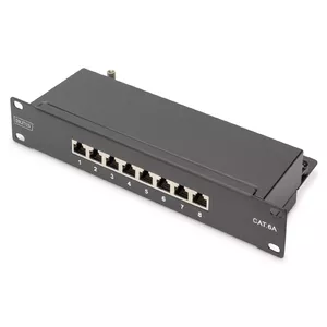 Patch Panel Digitus CAT 6A Class E shielded black 10GBase-T 1U