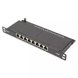 Digitus CAT 6A Patch Panel shielded 8-port 0.5U 10" black