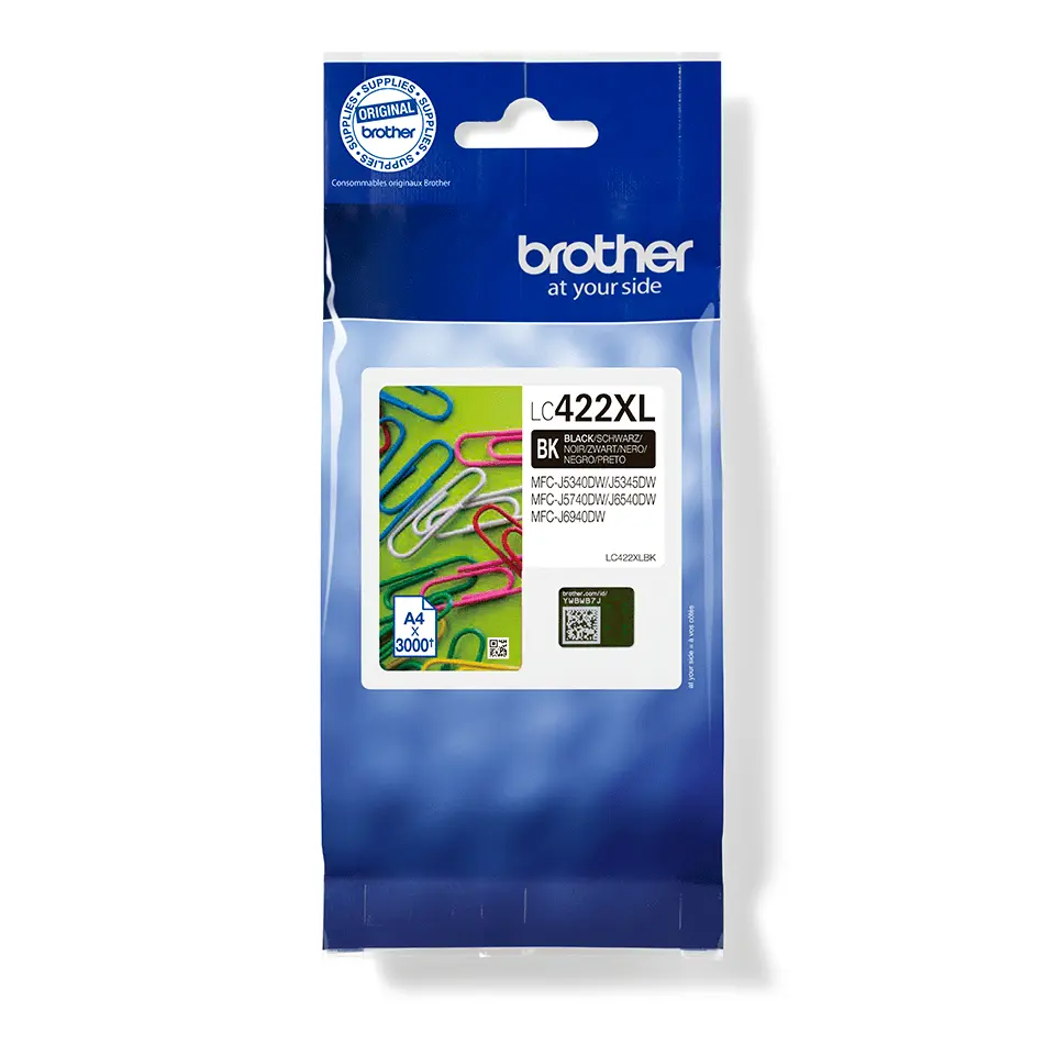 Brother LC422XLBK oriģinālā lielas ietilpības melnā