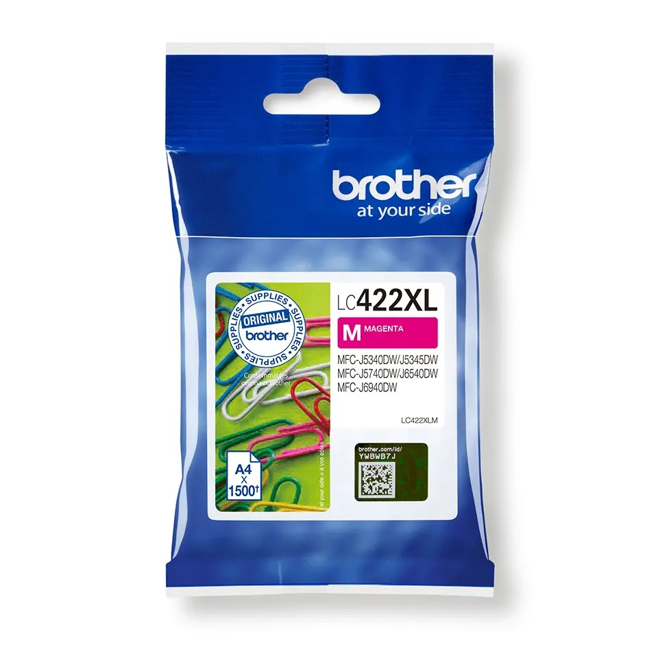 Brother LC422XLM oriģinālā magenta tintes kasete