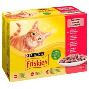 Wet cat food Purina Nestlé Friskies Mix Meat multipack 12×85 g, adult cats, 84% moisture
