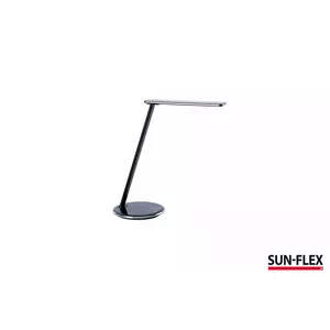 Galda lampa SUNFLEX QLITE ar iebūvētu bezvadu tālruņa lādētāju, melna