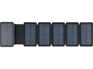 Sandberg Solar 6-Panel Powerbank 20000 20000 mAh litija polimēru melna 2 USB Type-A USB Type-C
