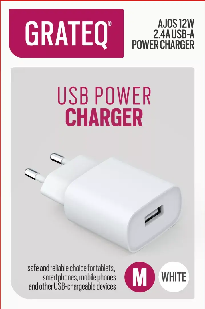 AC Charger GRATEQ Ajos Universal White Photo 3