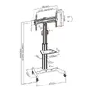 TECHLY Floor TV Trolley for 32–65" (VESA 200–600, 35 kg) Photo 2