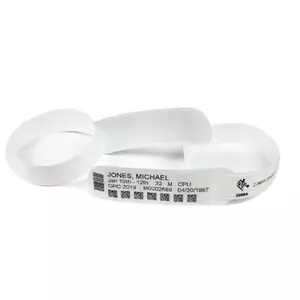 Hospital wristband Zebra ZIPRD3015155 White Monochromatic