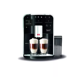 Espresso machine MELITTA Barista Smart TS — 1.8 L water tank, dual spout, TFT display, accepts ground coffee, 1450 W, black