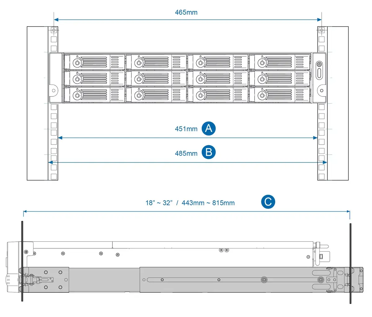 Rāmis QNAP RAIL-B02 Photo 2