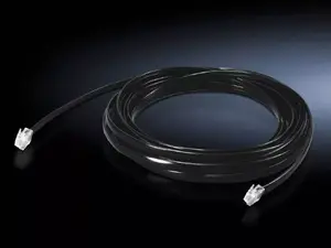 Networking cable Rittal 7030.091 RJ-45 to RJ-45 Black 1 m