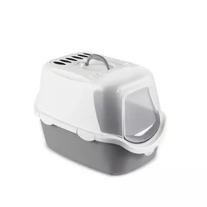 Туалет для кошек Stefanplast Cathy Easy Clean 56x40x40 см бело‑серый с высокими бортами
