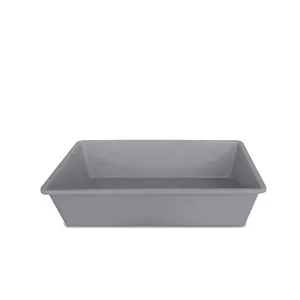 Litter box Stefanplast 96641, open cat tray 50×35×12 cm, gray