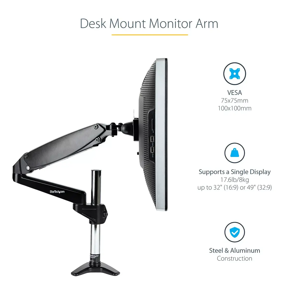 StarTech ARMPIVOTE2 monitor arm — single full-motion desk mount Photo 14