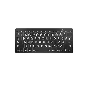 Logickeyboard Universal Bluetooth Keyboard LKB-LPWB-BTPC-DE QWERTZ German Black