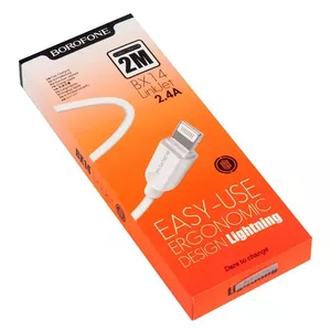 Borofone X14 data cable lightning 200 cm white