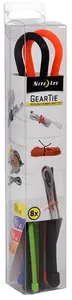 Saites NITEIZE Gear Tie gumijas 304.8 mm, 6.24×6.24 mm, 12 gab., melns/oranžs/dzeltens