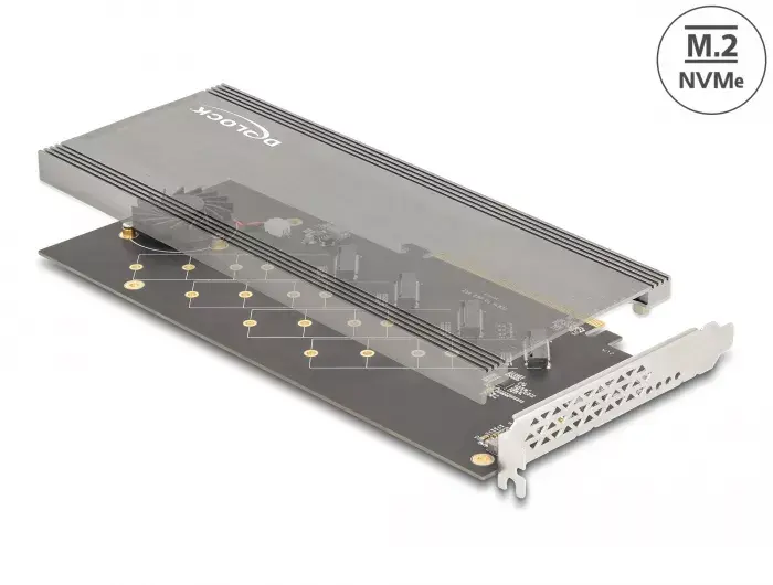 DeLOCK PCI Express 4.0 x16 karte uz 4 x iekšējiem NVMe M.2 Key M Photo 2