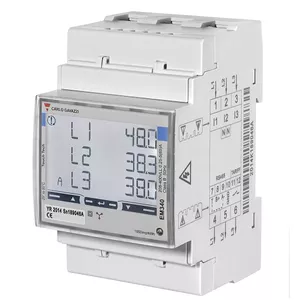 Enerģijas izmaksu skaitītājs Carlo Gavazzi EM340DINAV23XS1PFB ar LCD, 65A, kompaktas 132×70×105 mm