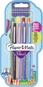 Marķieri paper:mate Flair Wonder 8 gab., vidēja uzgaļa 0.7 mm, filca pildspalvas