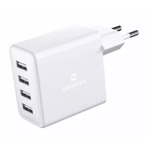 SWISSTEN Smart IC Premium Travel Charger, 4x USB, 4A, 20W