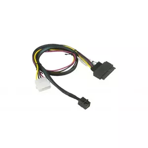 SAS kabelis Supermicro CBL-SAST-0957 0,55 m — SFF-8643 uz SFF-8639, melns
