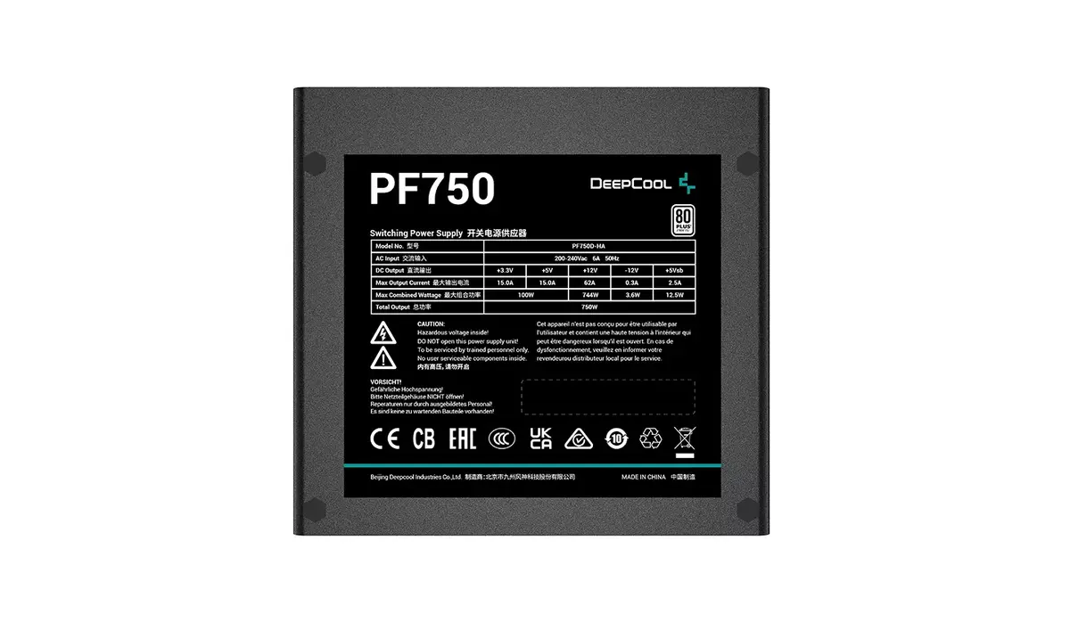 DeepCool PF750 750 Вт ATX блок питания Photo 3
