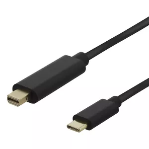 Video Cable Adapter Deltaco 00140017 2m USB Type-C Mini DisplayPort Black